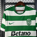 Camisola Sporting Principal 2025-26 verde e branca